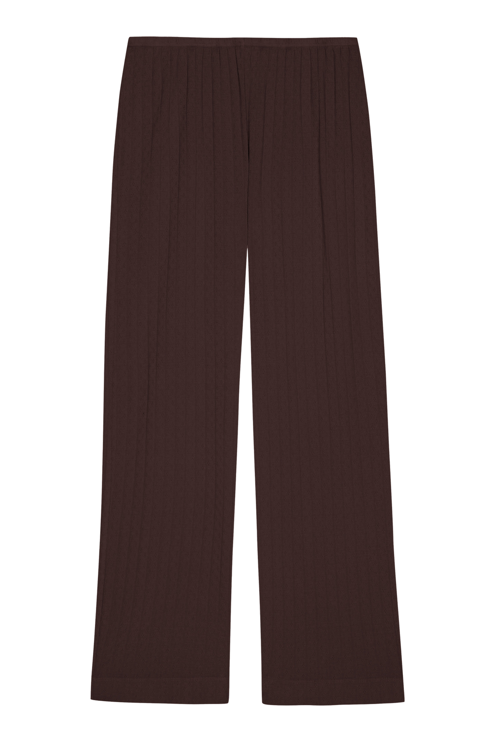 DONNI The Pointelle Simple Crop Pant - Espresso
