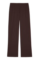 DONNI The Pointelle Simple Crop Pant - Espresso