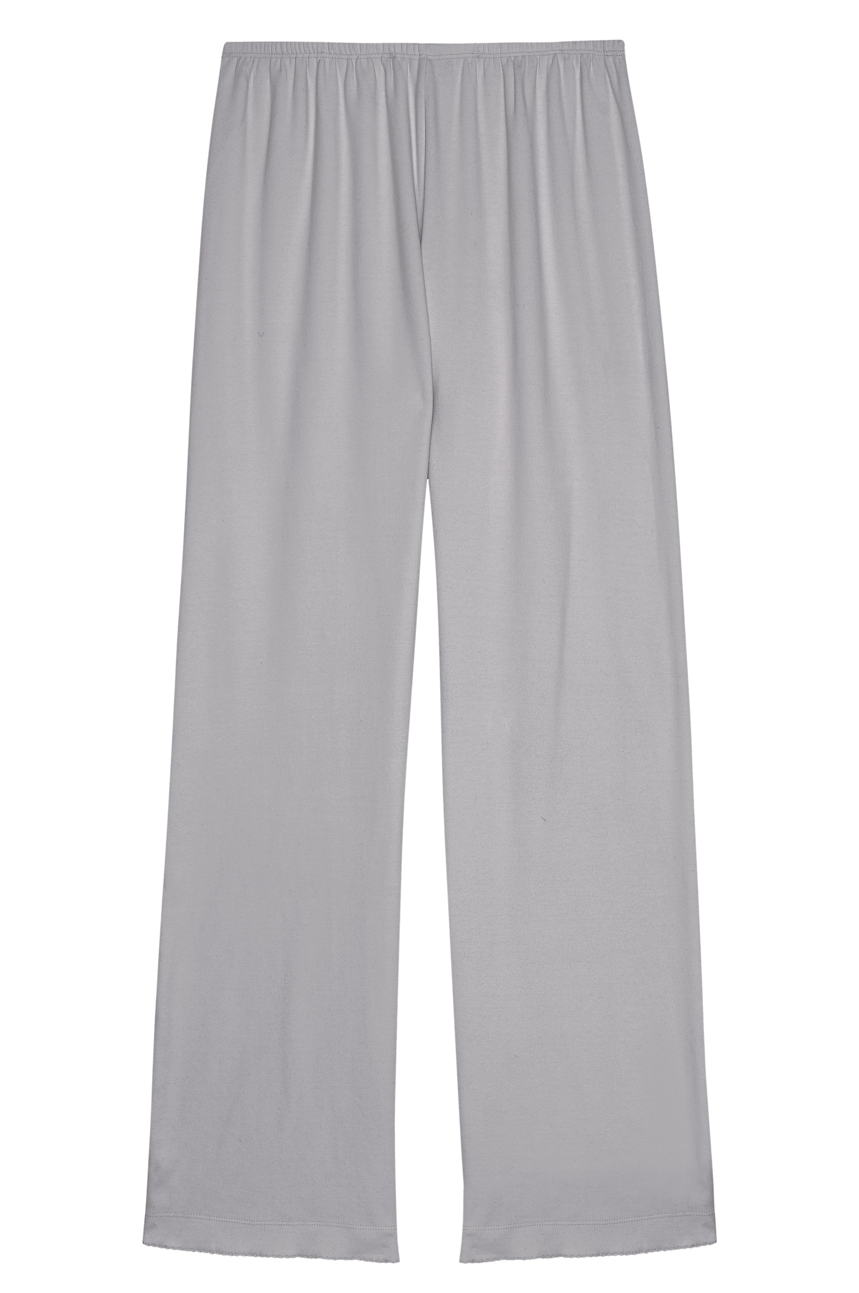 DONNI Heather Grey Baby Rib Scallop Pant - Heather-Grey