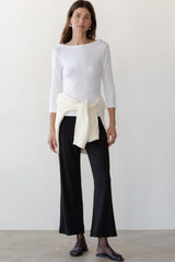 DONNI The Baby Rib Scallop Pant - Jet