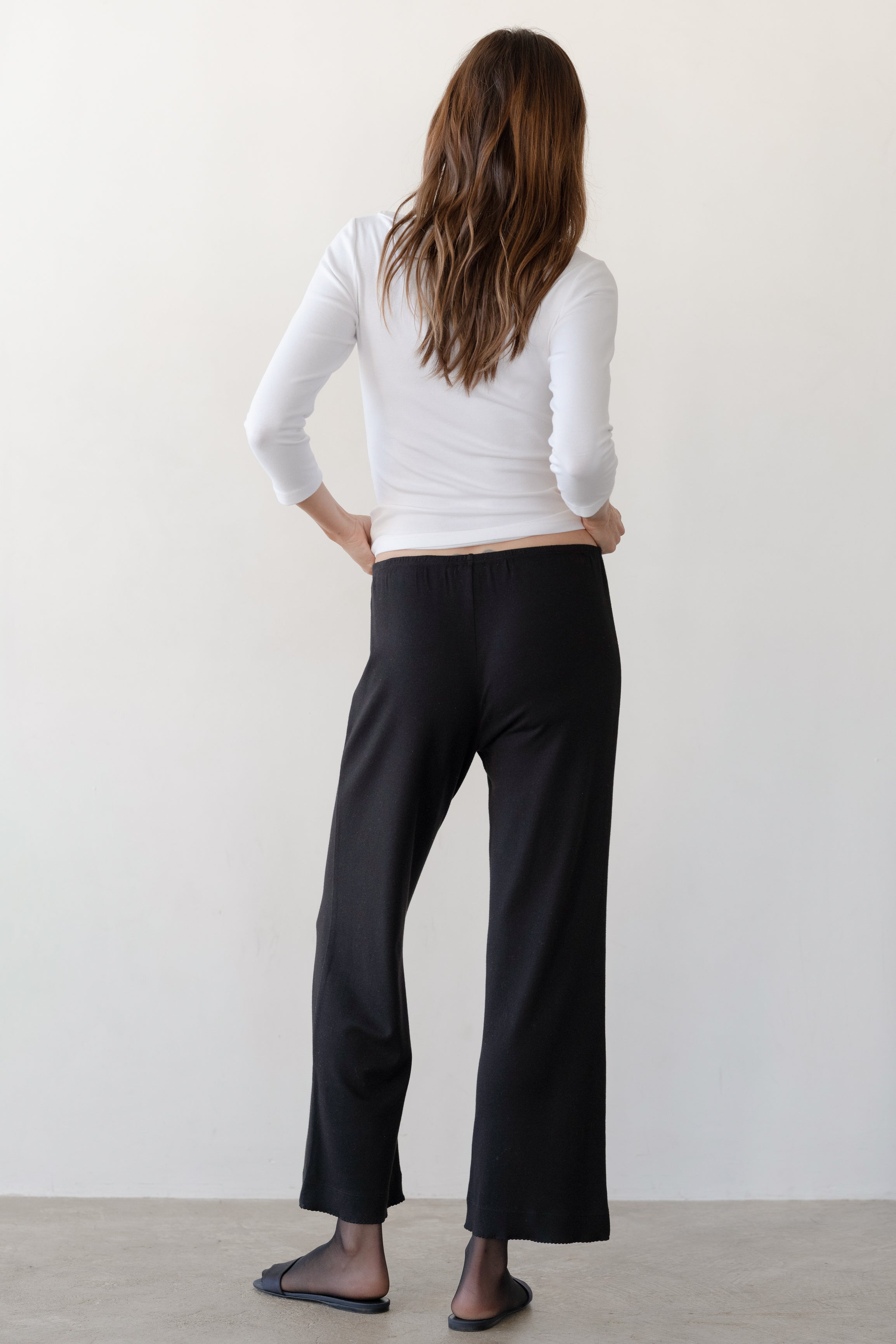 DONNI The Baby Rib Scallop Pant - Jet