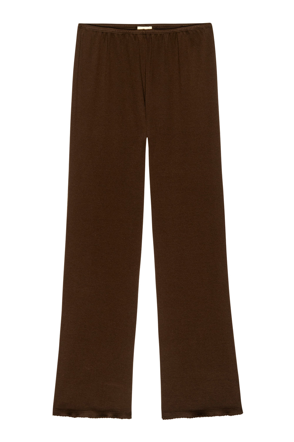 DONNI The Baby Rib Scallop Pant - Espresso