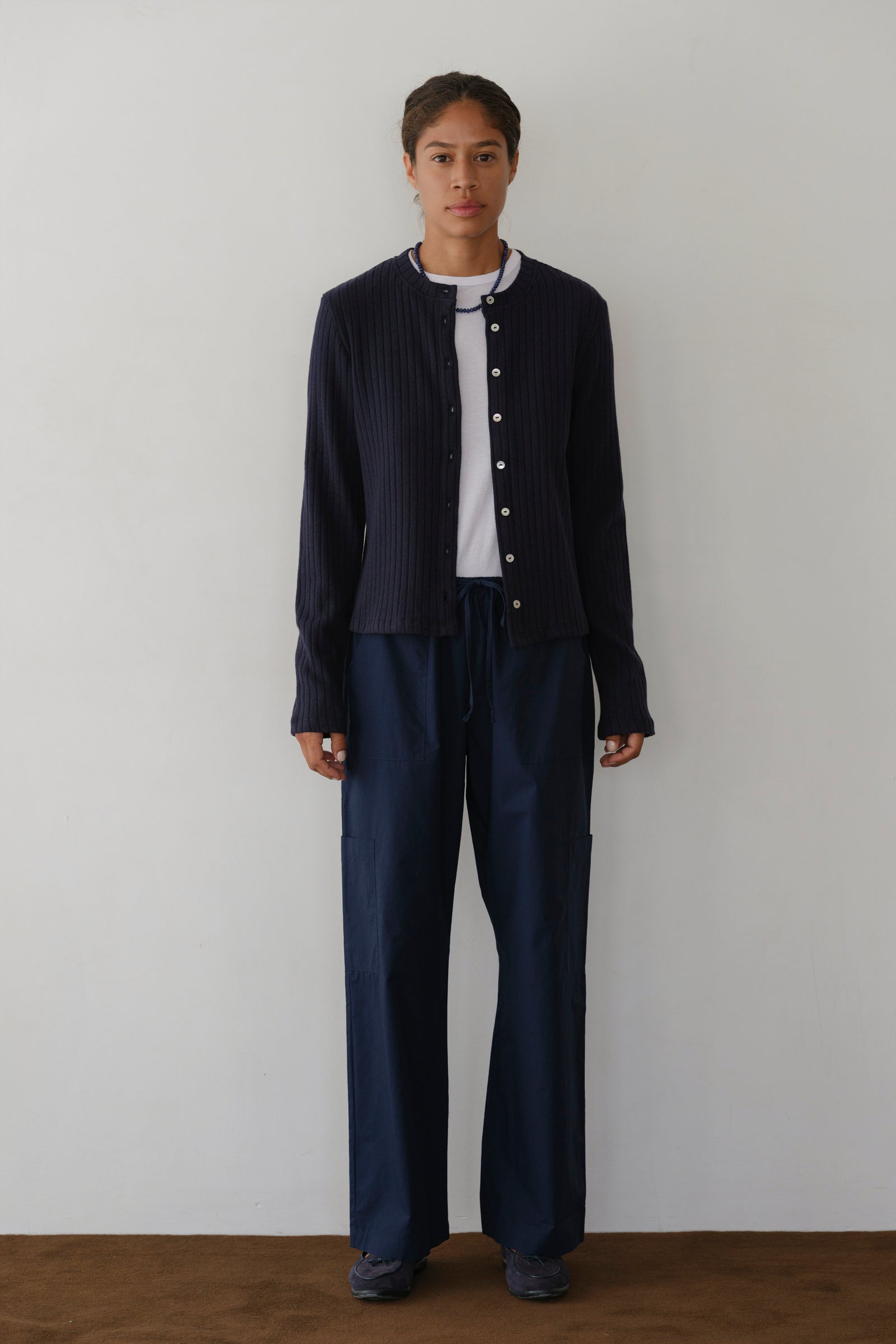DONNI The Pop Drawstring Cargo Pant - Navy