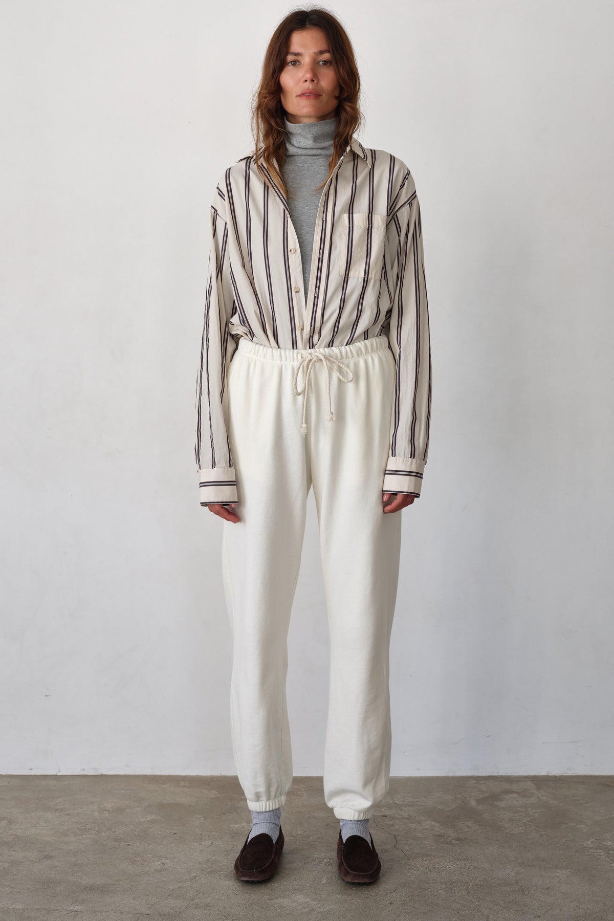 DONNI Creme Eco-Terry Sweatpants - Creme