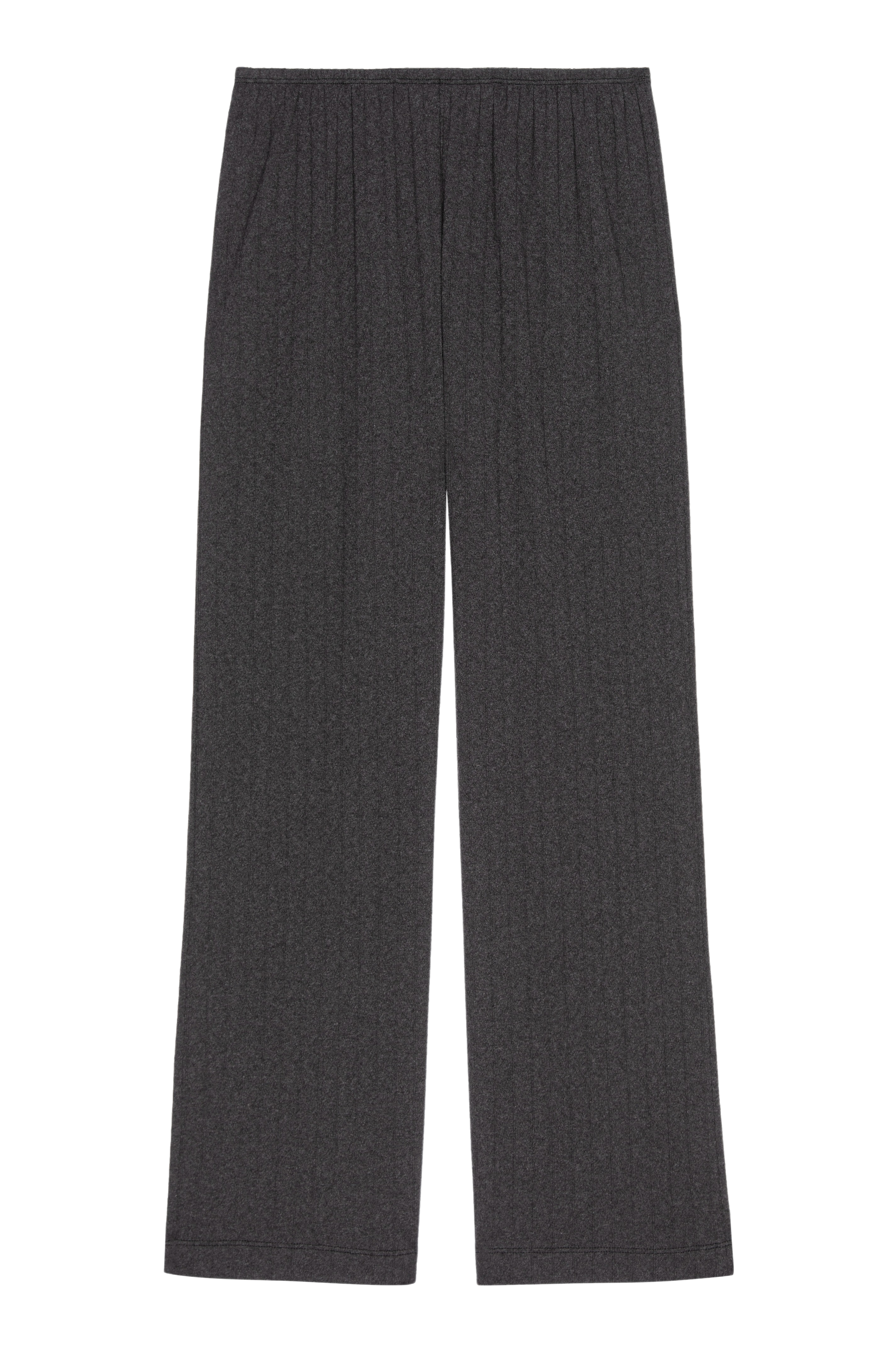 DONNI The Pointelle Simple Crop Pant - Charcoal Grey