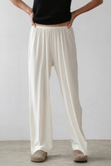 DONNI The Jersey Simple Crop Pant - Creme