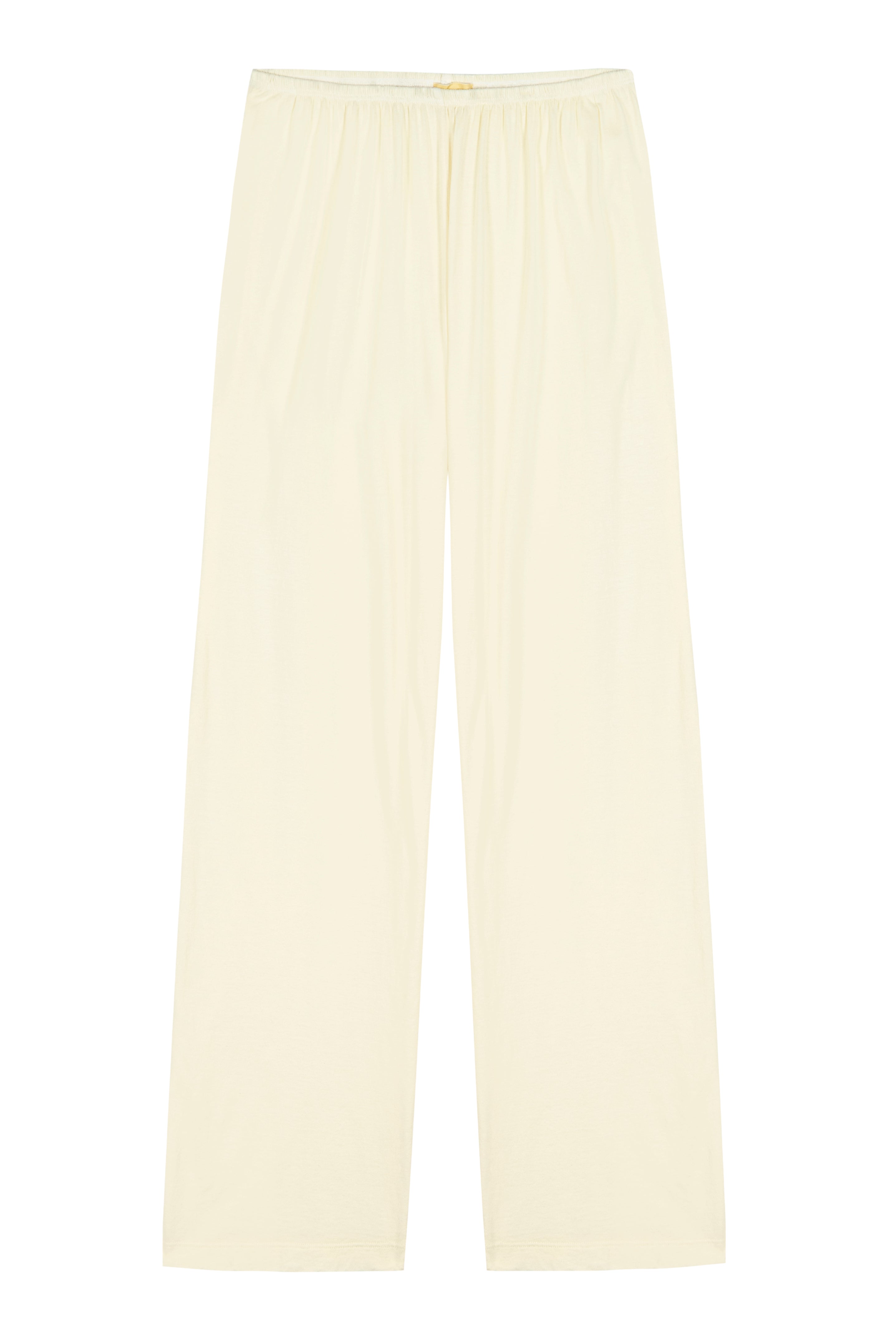 DONNI The Jersey Simple Crop Pant - Creme