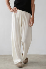 DONNI The Jersey Simple Crop Pant - Creme