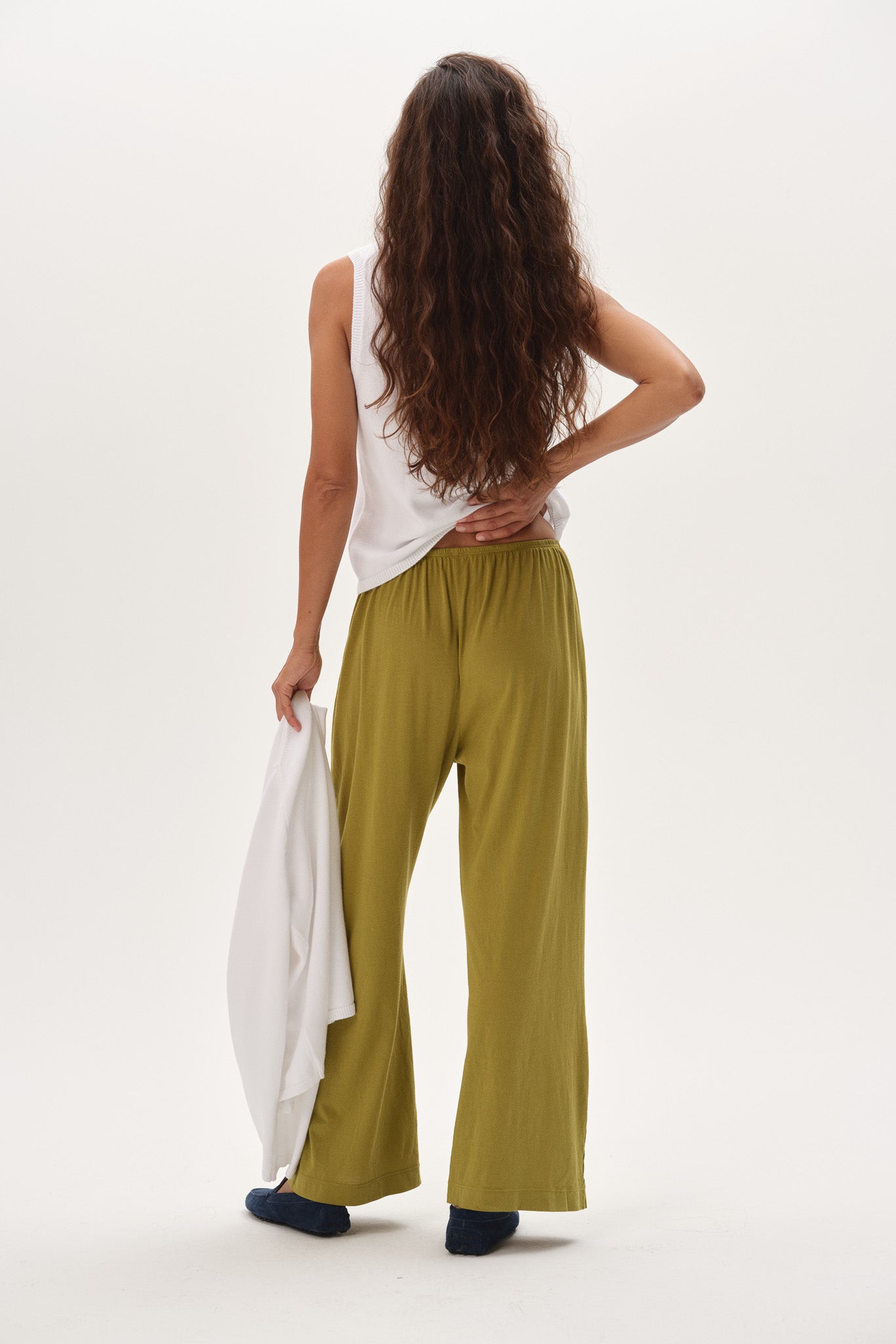 DONNI The Jersey Simple Crop Pant - Pistachio