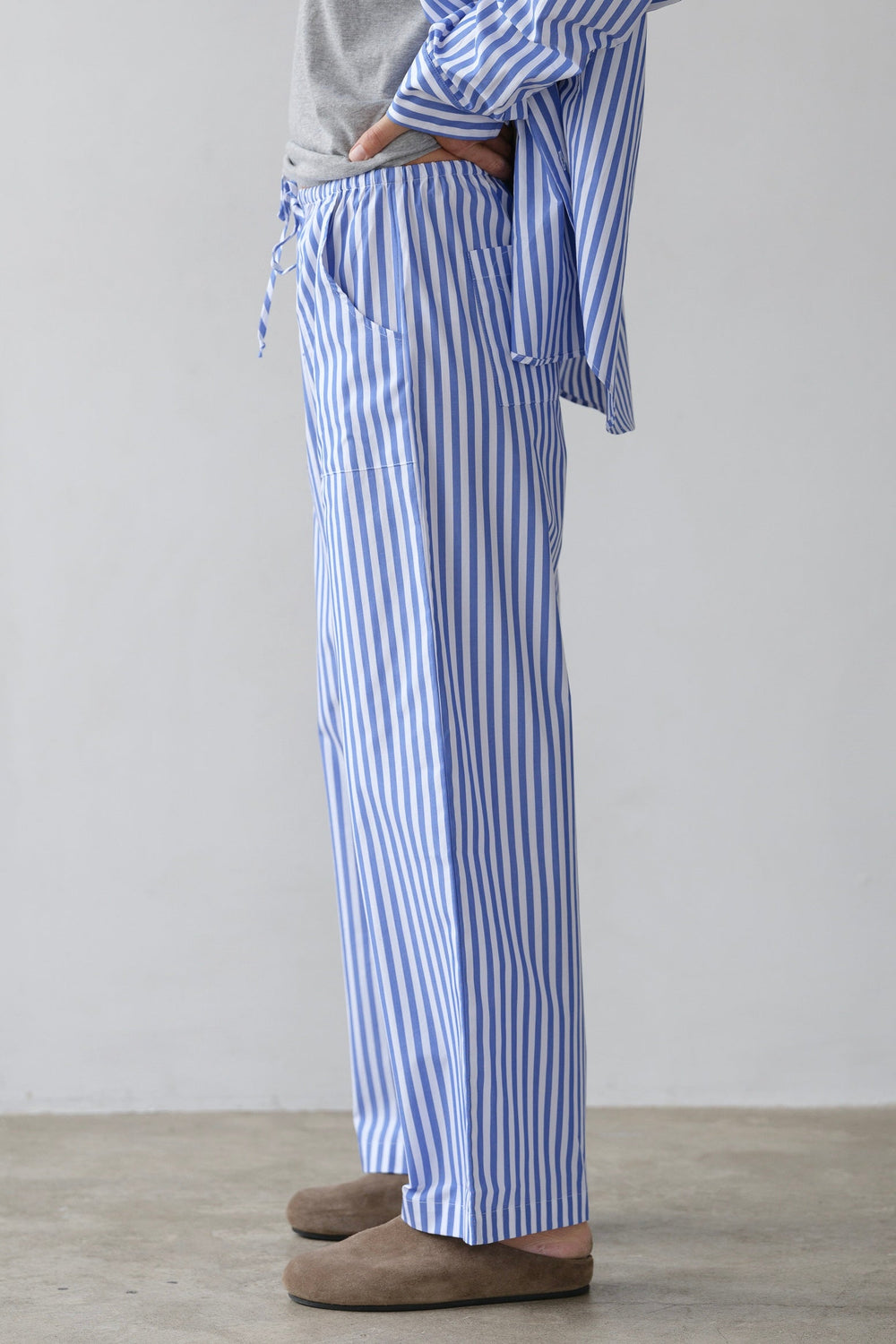 DONNI The Pop Stripe Drawstring Pant - Azure