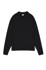 DONNI The Cotton Cashmere Crewneck Sweater - Jet