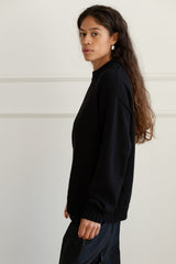 DONNI The Cotton Cashmere Crewneck Sweater - Jet