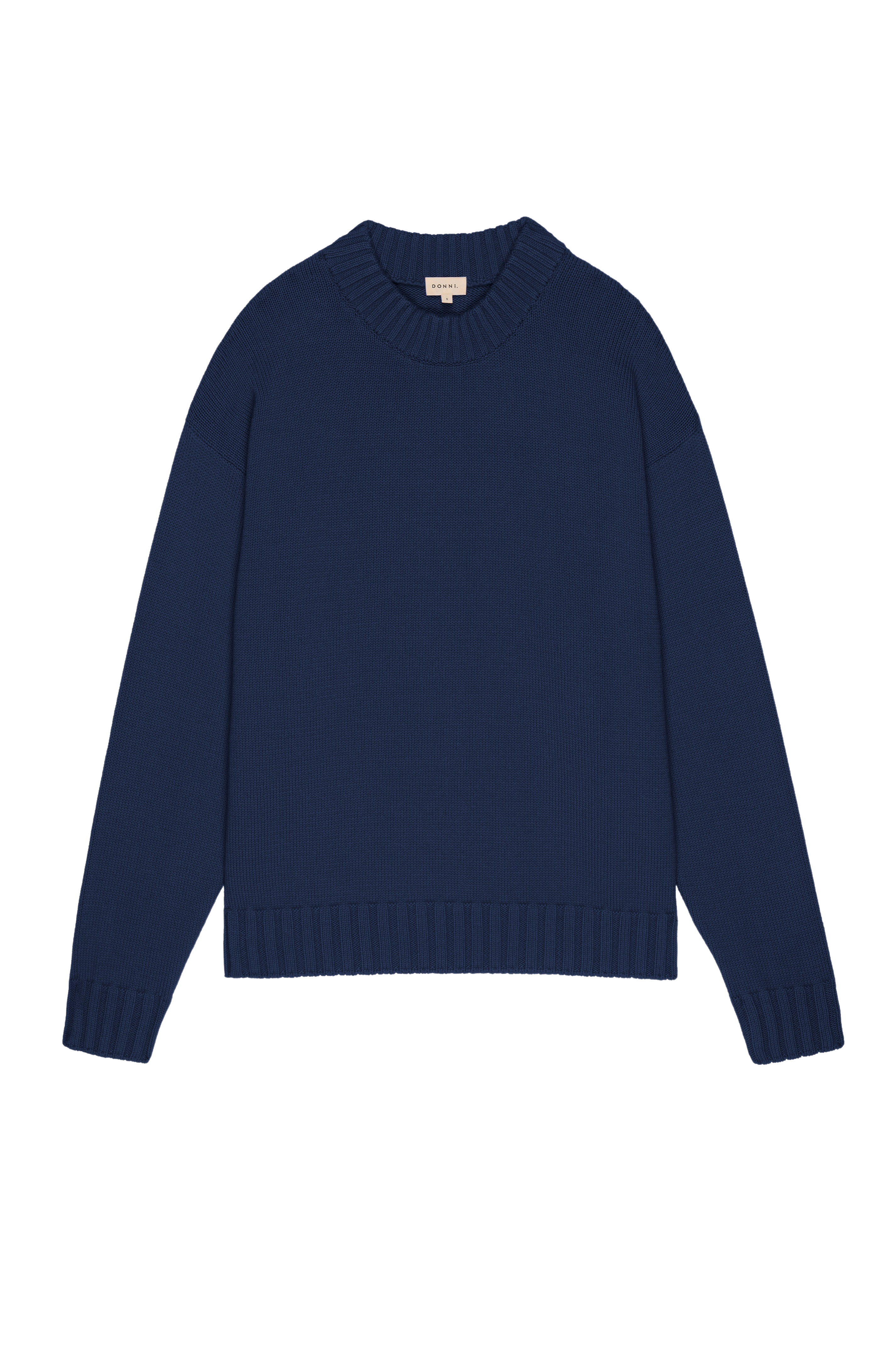 DONNI The Cotton Cashmere Crewneck Sweater - Navy
