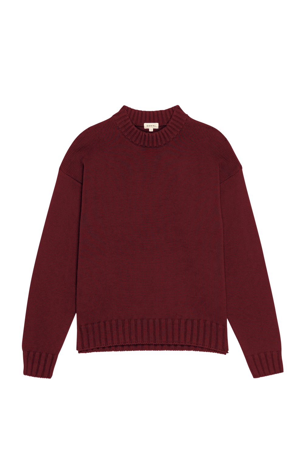 DONNI The Cotton Cashmere Crewneck Sweater - Oxblood