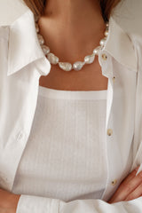 DONNI The June White Pearl Choker - white
