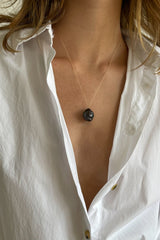 DONNI The June 20" Black Pearl Necklace - black
