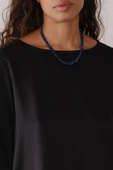 DONNI The Graduated Lapis Rondelle Necklace - Lapis