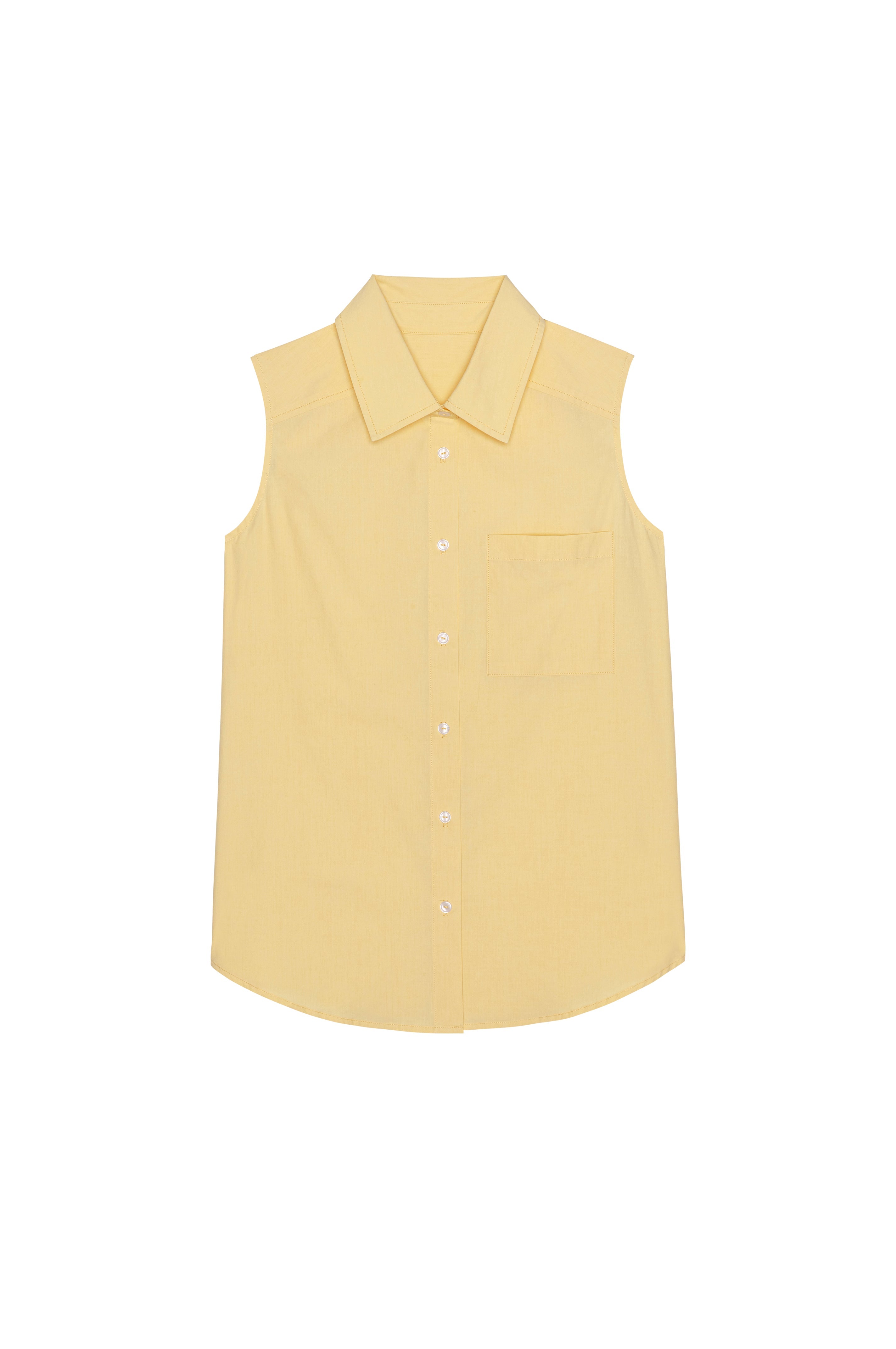 DONNI The Pop Sleeveless Shirt - Butter