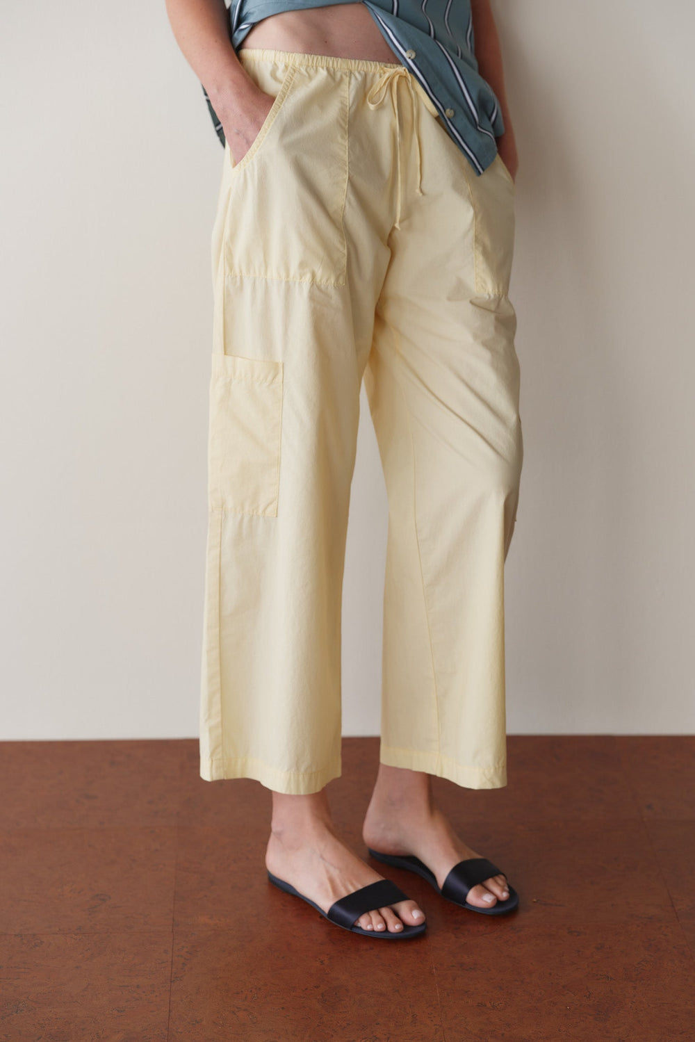 DONNI The Pop Drawstring Cargo Pant - Butter