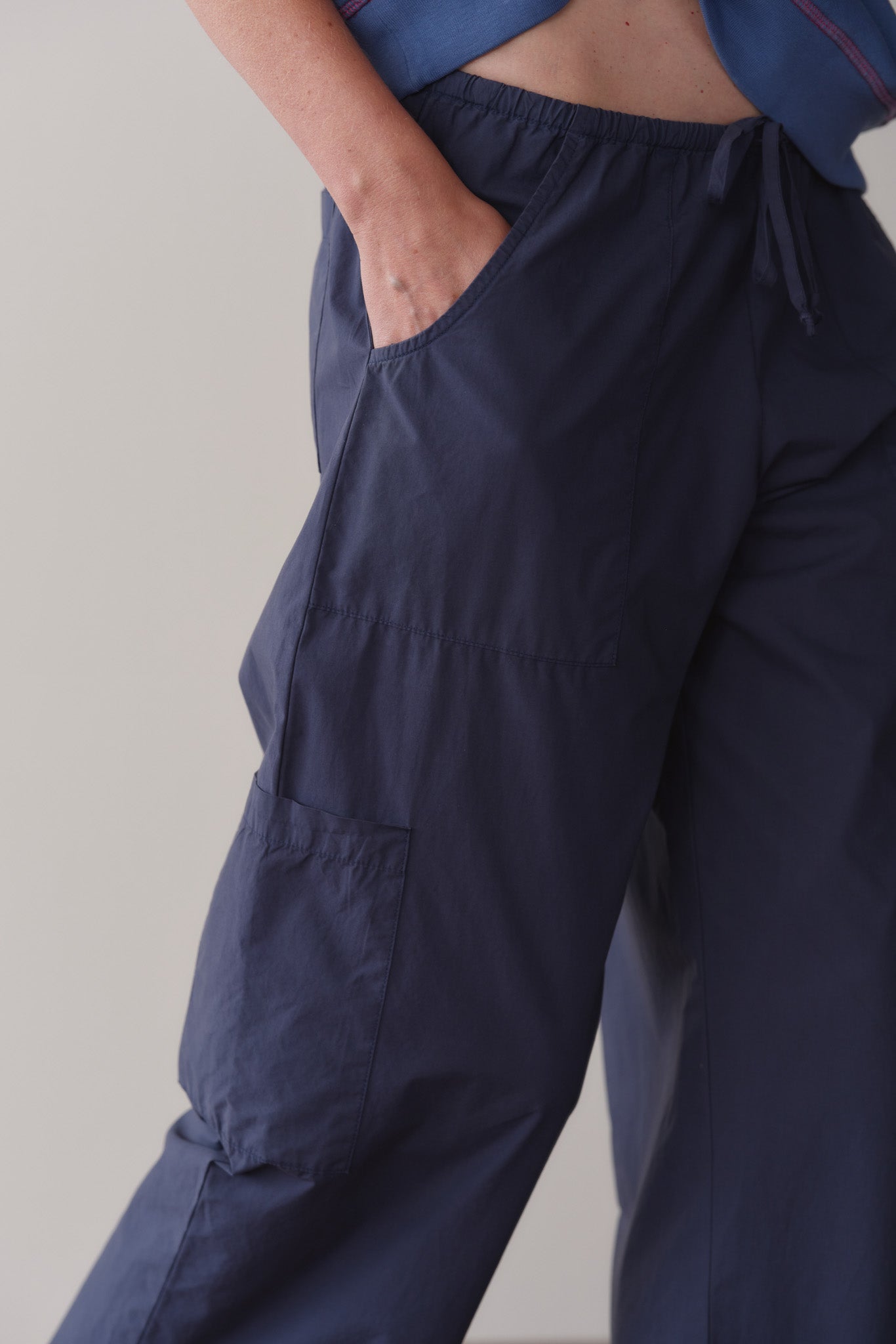 DONNI The Pop Drawstring Cargo Pant - Midnight