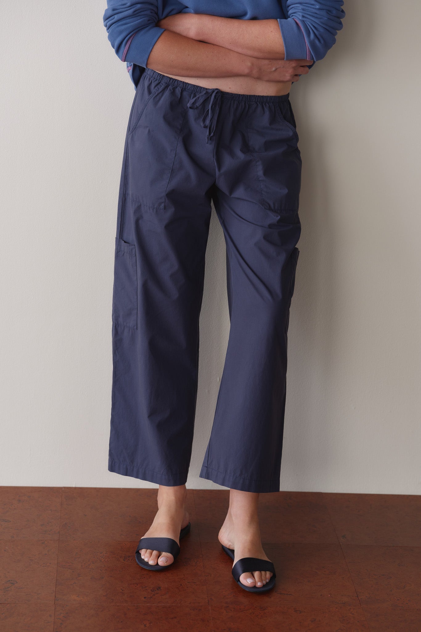 DONNI The Pop Drawstring Cargo Pant - Midnight