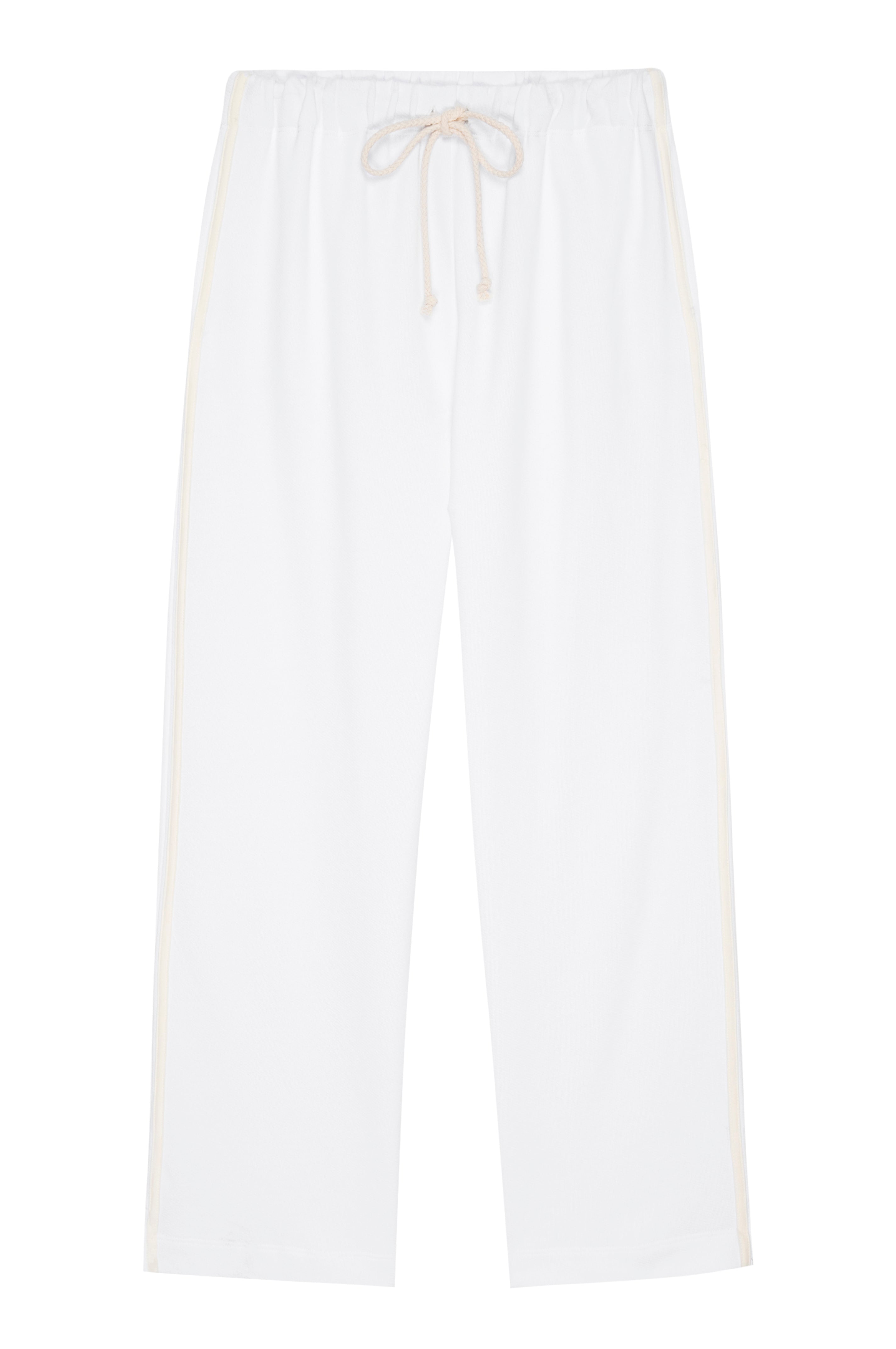 DONNI Powder Eco-Terry Stripe Crop Pant - Powder