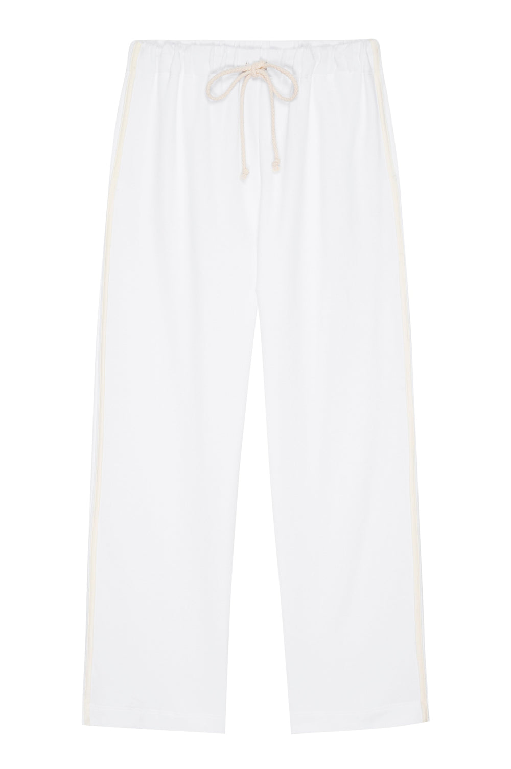 DONNI Powder Eco-Terry Stripe Crop Pant - Powder