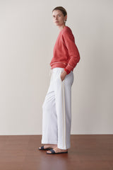 DONNI Powder Eco-Terry Stripe Crop Pant - Powder