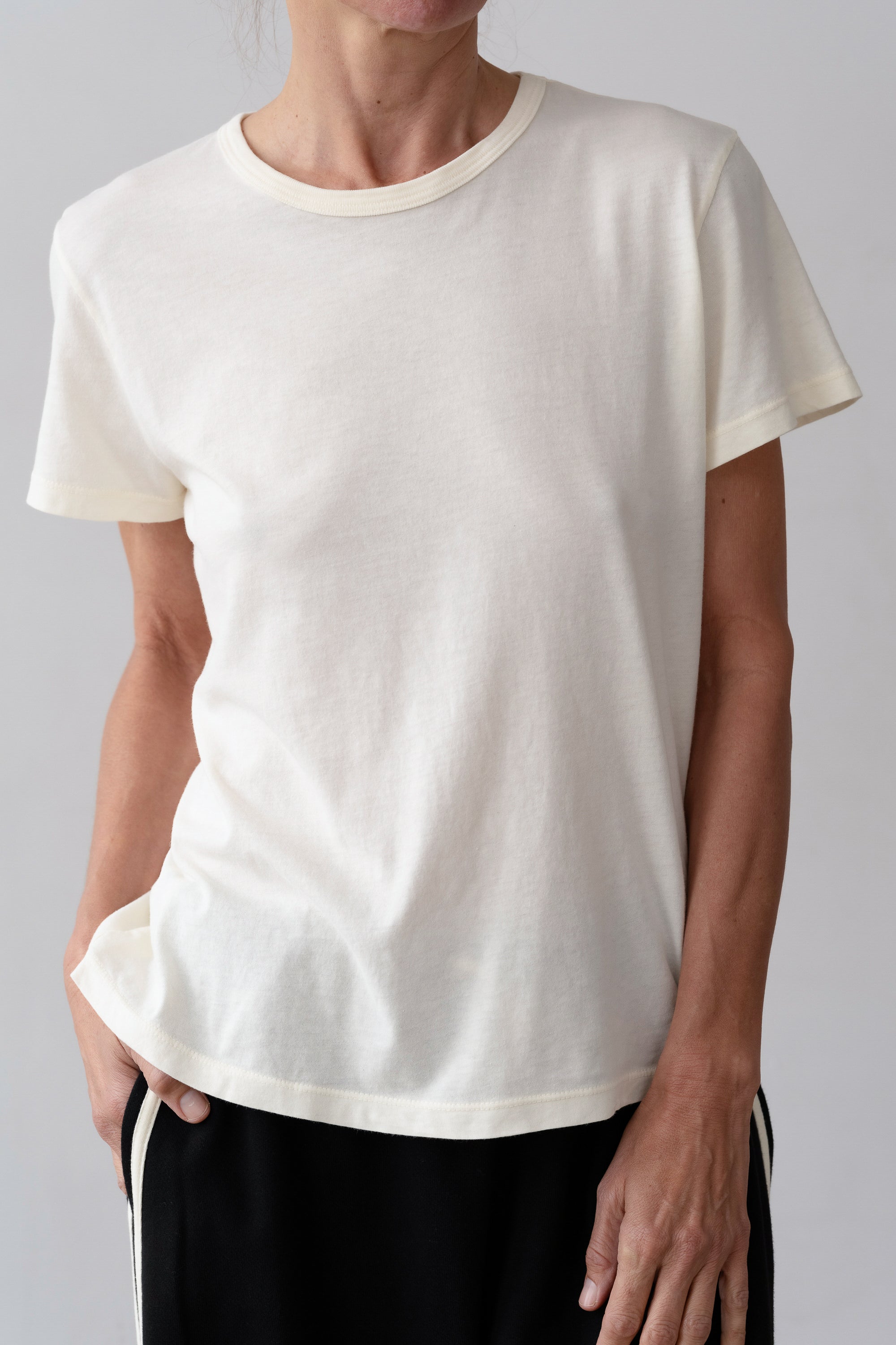 DONNI Creme Jersey Tee - Creme