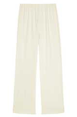 DONNI Creme Baby Rib Scallop Pant - Creme