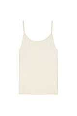 DONNI Creme Baby Rib Scallop Tank - Creme