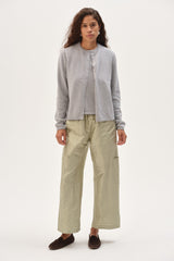 DONNI The Cotton Knit Sweater Set - Heather-Grey