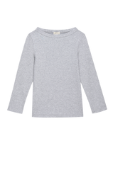 DONNI Heather Grey Baby Rib Boat Neck - Heather-Grey
