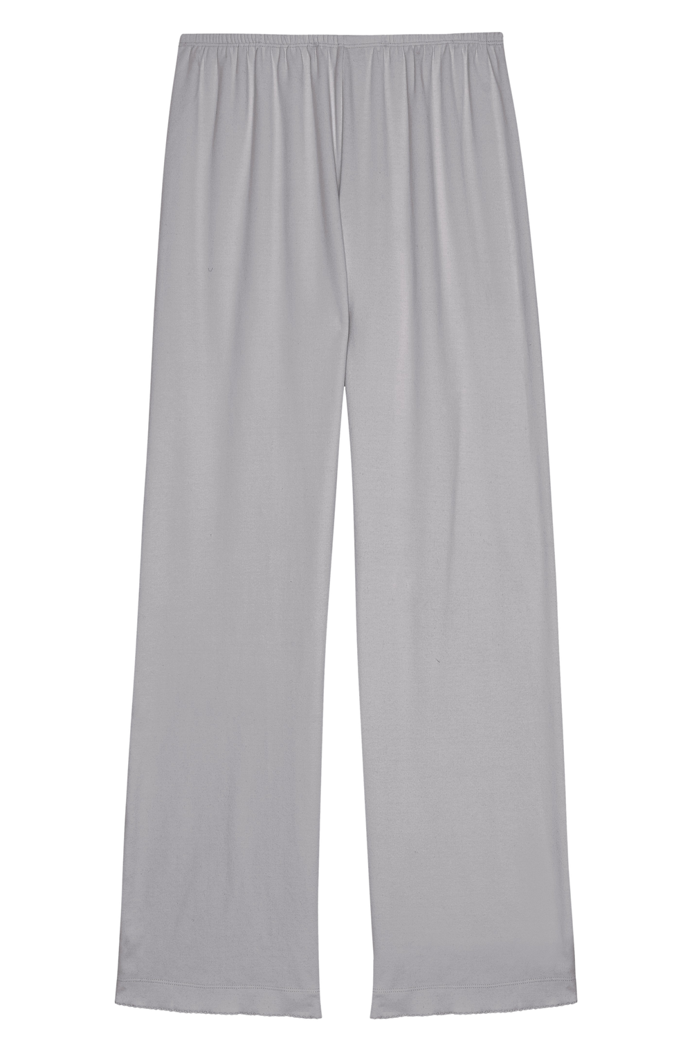 DONNI Heather Grey Baby Rib Scallop Pant - Heather-Grey