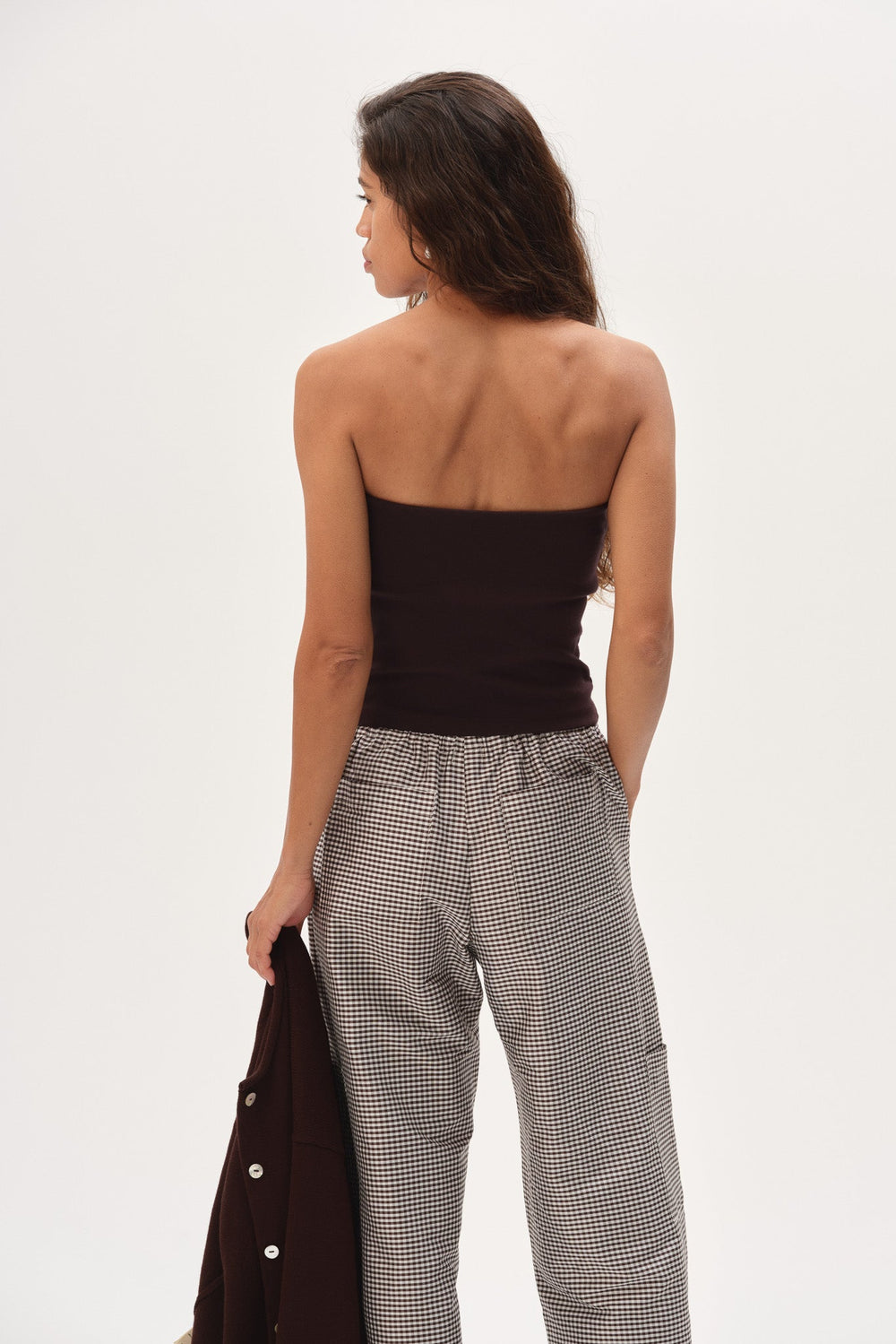 DONNI The Baby Rib Tube Top - Espresso