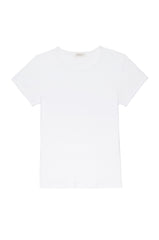 DONNI Powder Pointelle Baby Tee - Powder