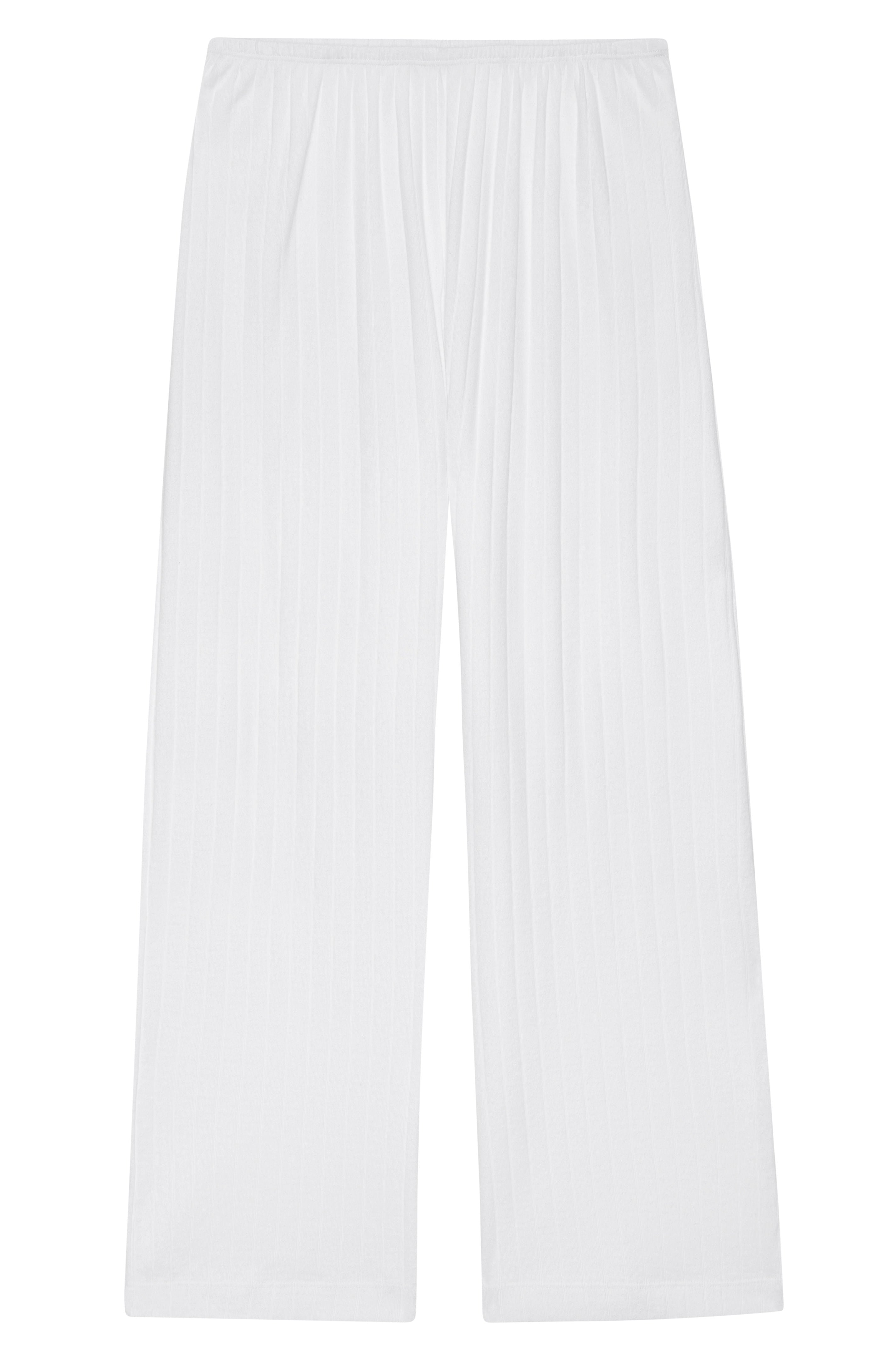 DONNI Powder Pointelle Simple Crop Pant - Powder