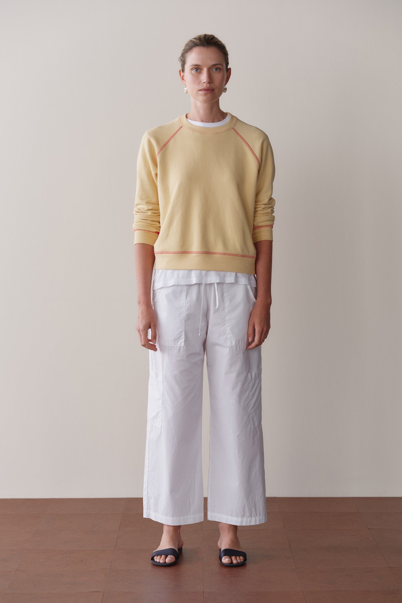 DONNI Powder Pop Drawstring Cargo Pant - Powder