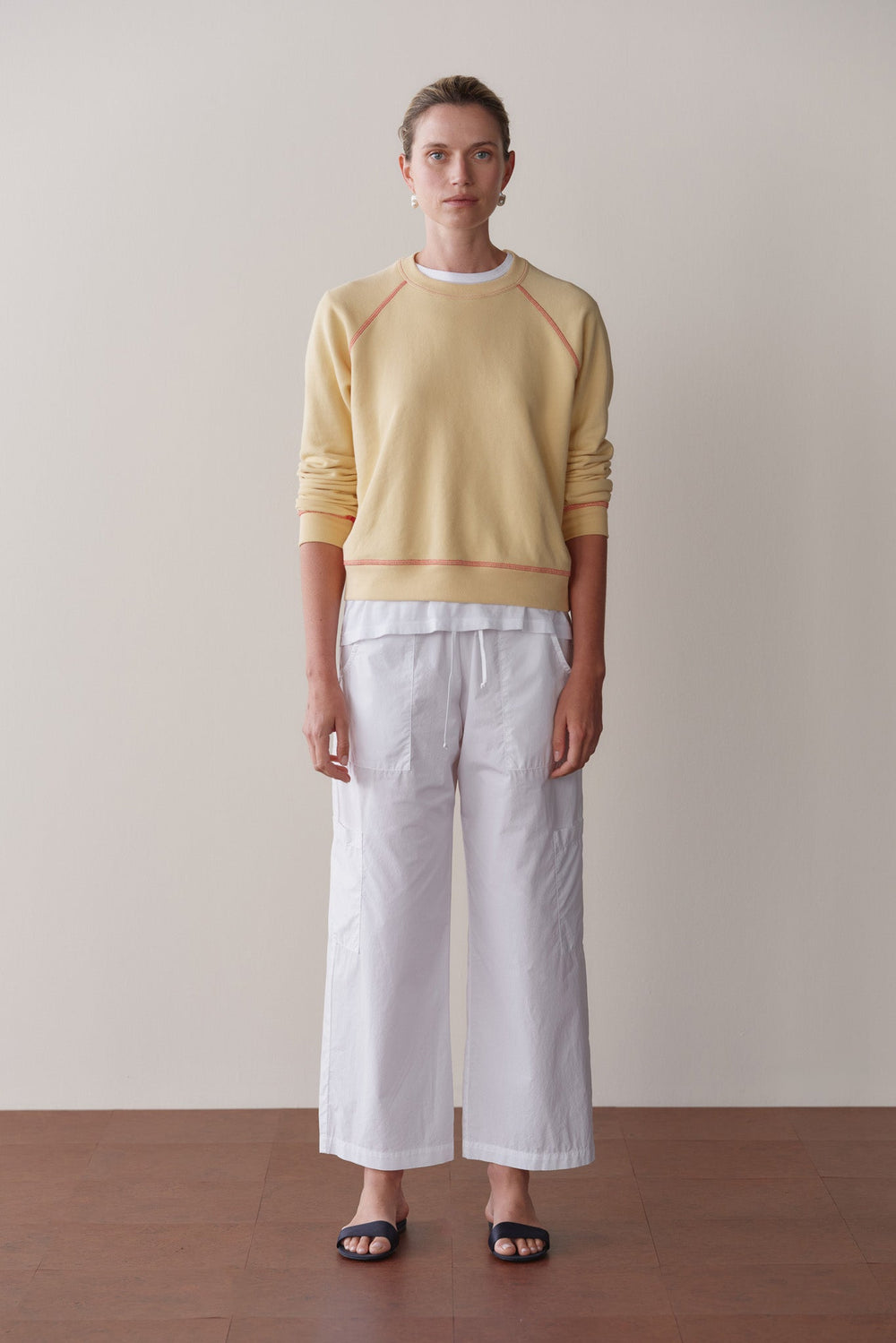 DONNI Powder Pop Drawstring Cargo Pant - Powder