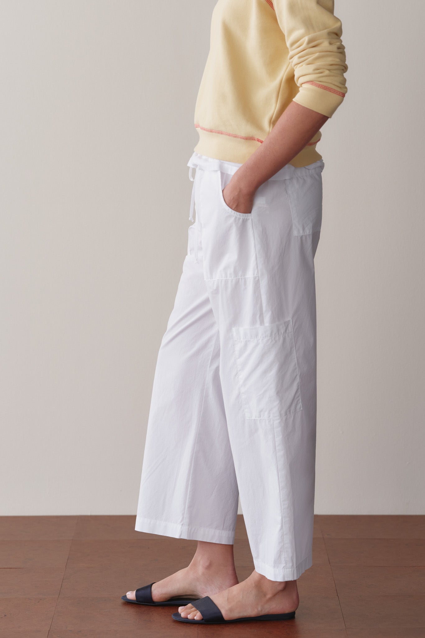 DONNI Powder Pop Drawstring Cargo Pant - Powder