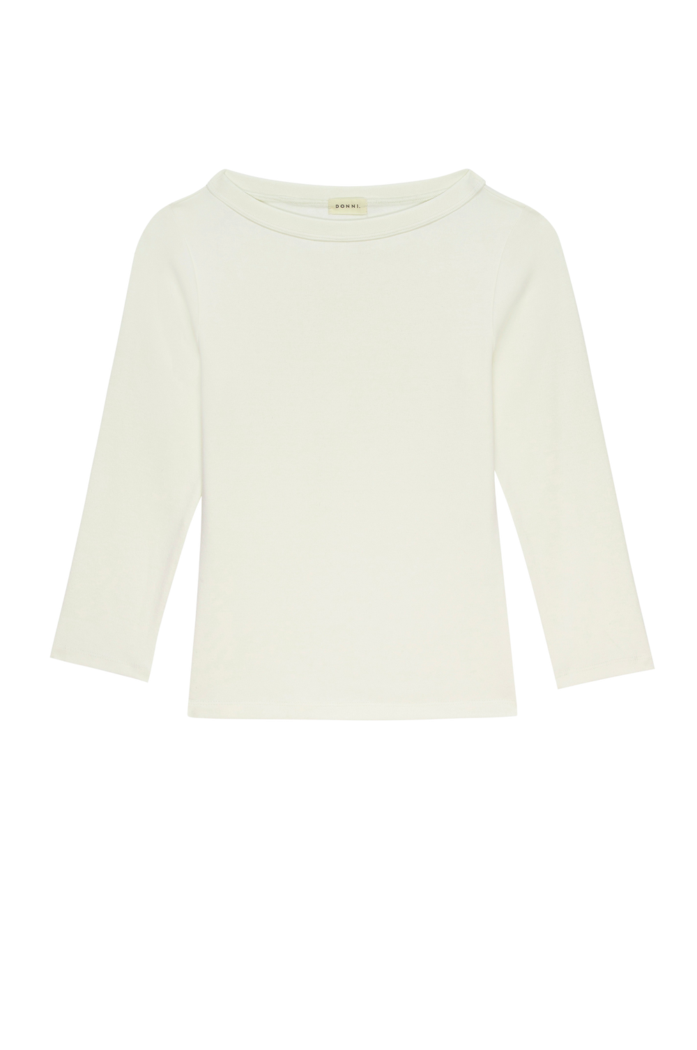 DONNI Creme Baby Rib Boat Neck - Creme