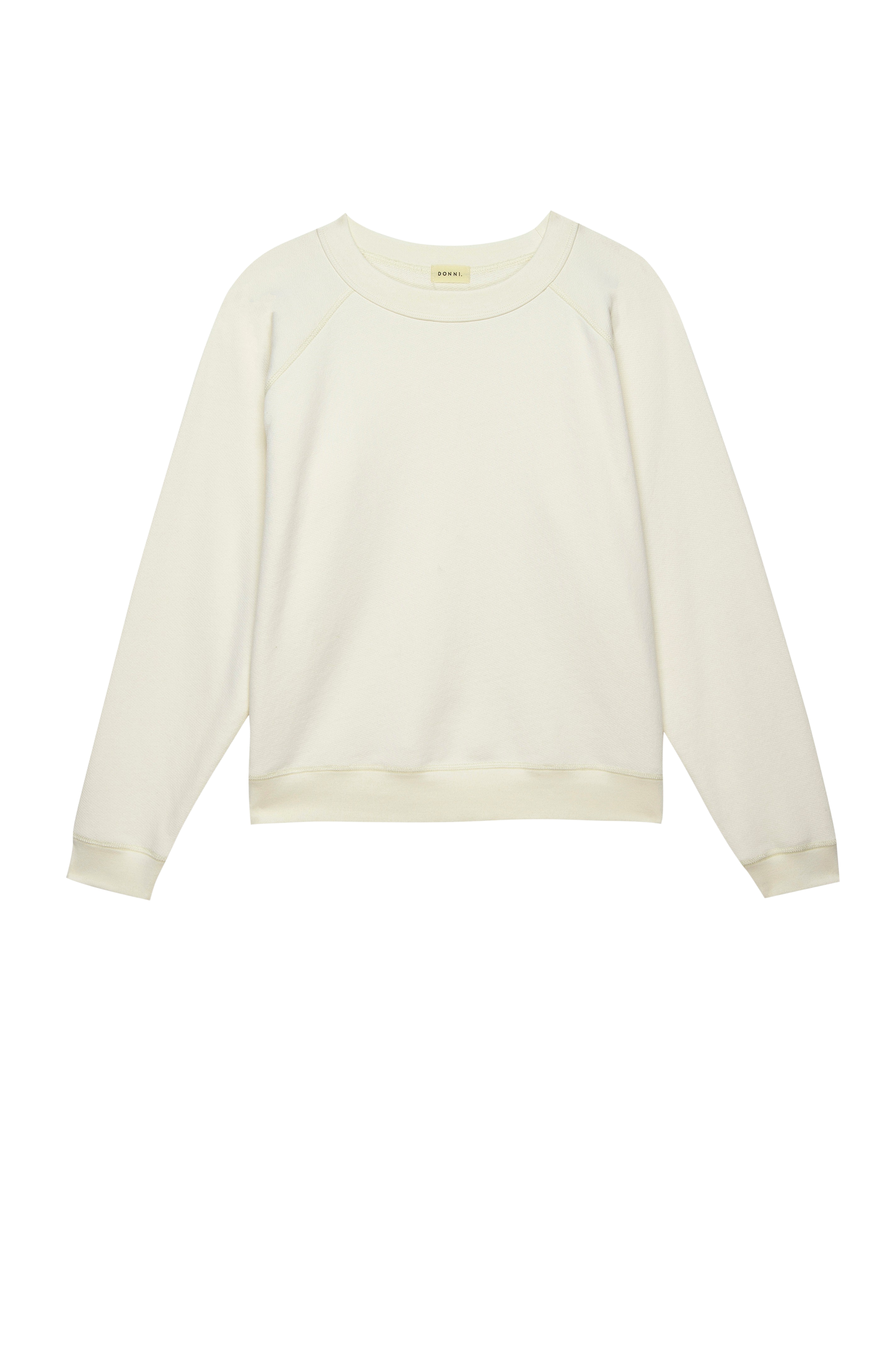 DONNI Creme Eco-Terry Crewneck - Creme