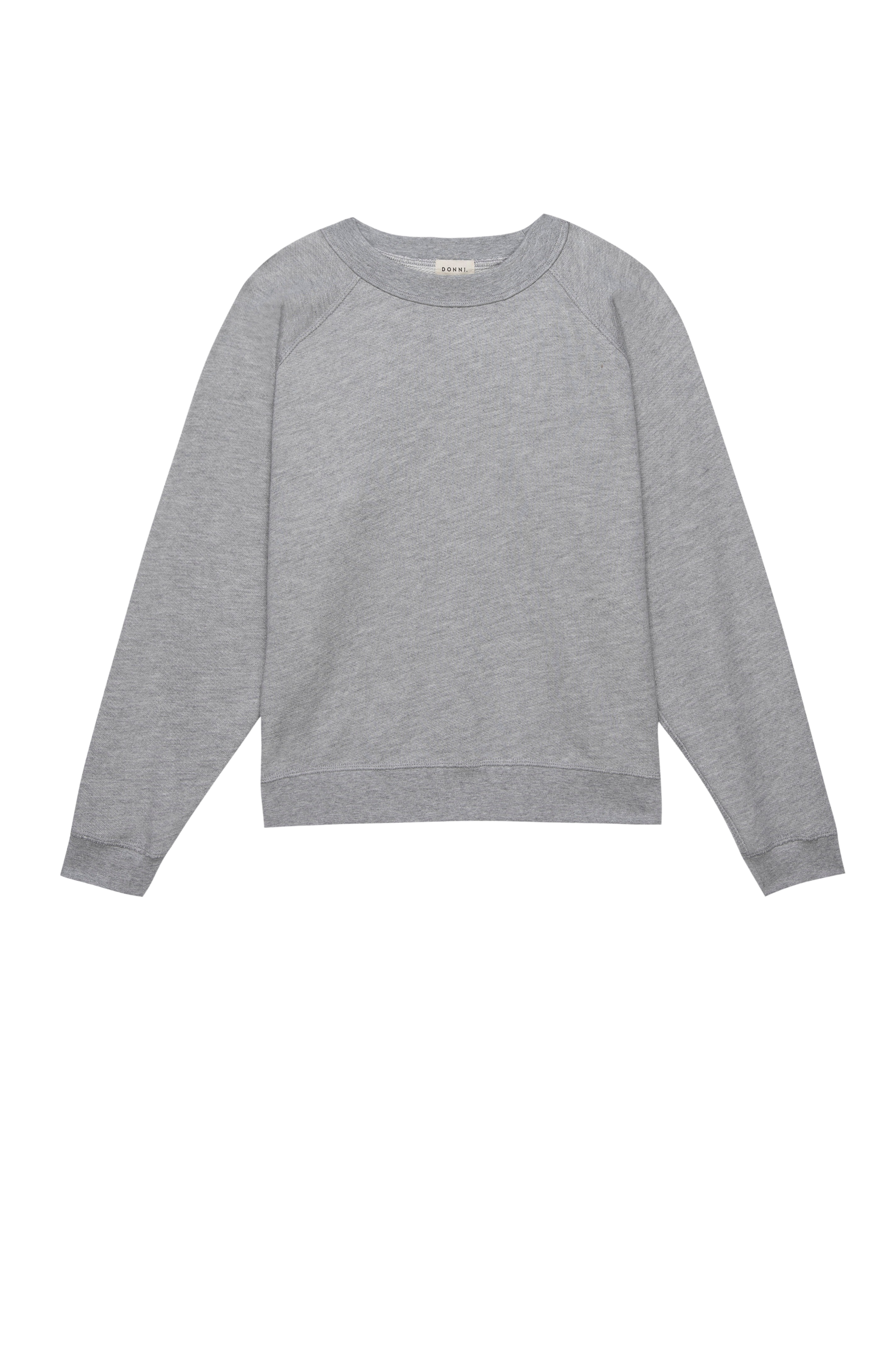 DONNI Heather Grey Eco-Terry Crewneck - Heather-Grey