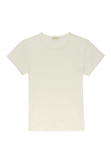 DONNI Creme Pointelle Baby Tee - Creme