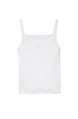 DONNI The Pointelle Square Neck Tank - Powder