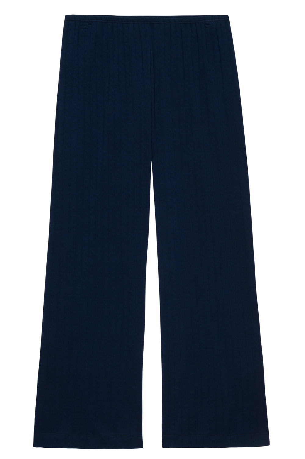 DONNI The Pointelle Simple Crop Pant - Navy
