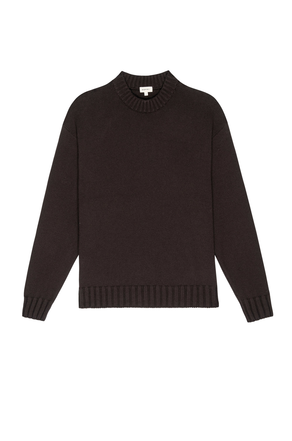 DONNI The Cotton Cashmere Crewneck Sweater - Espresso