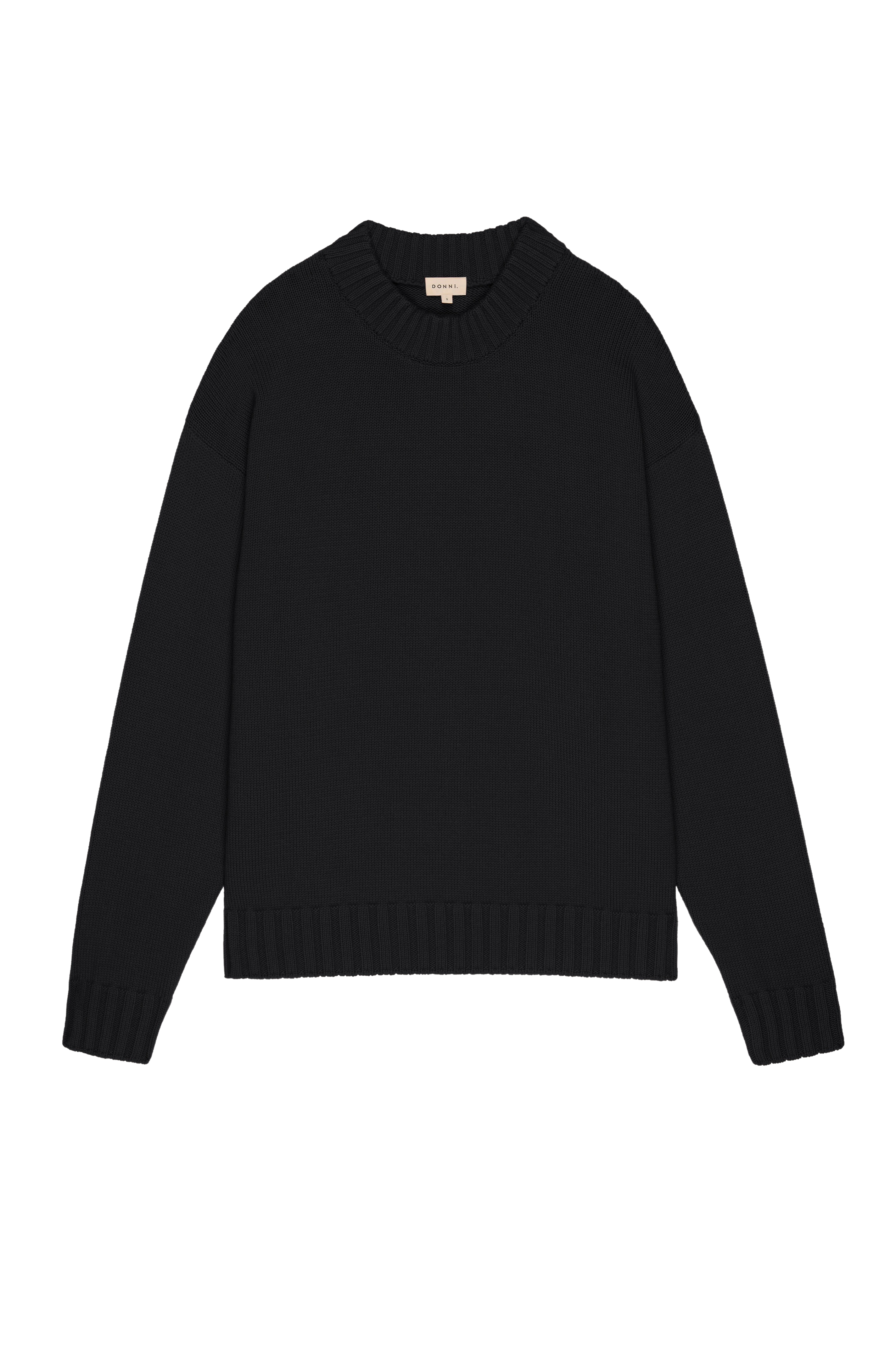 DONNI The Cotton Cashmere Crewneck Sweater - Jet