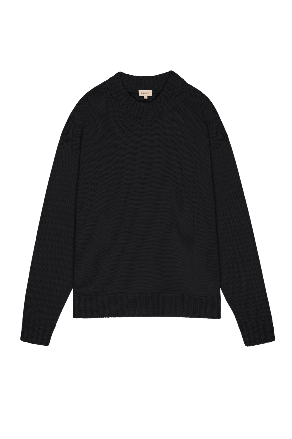 DONNI The Cotton Cashmere Crewneck Sweater - Jet