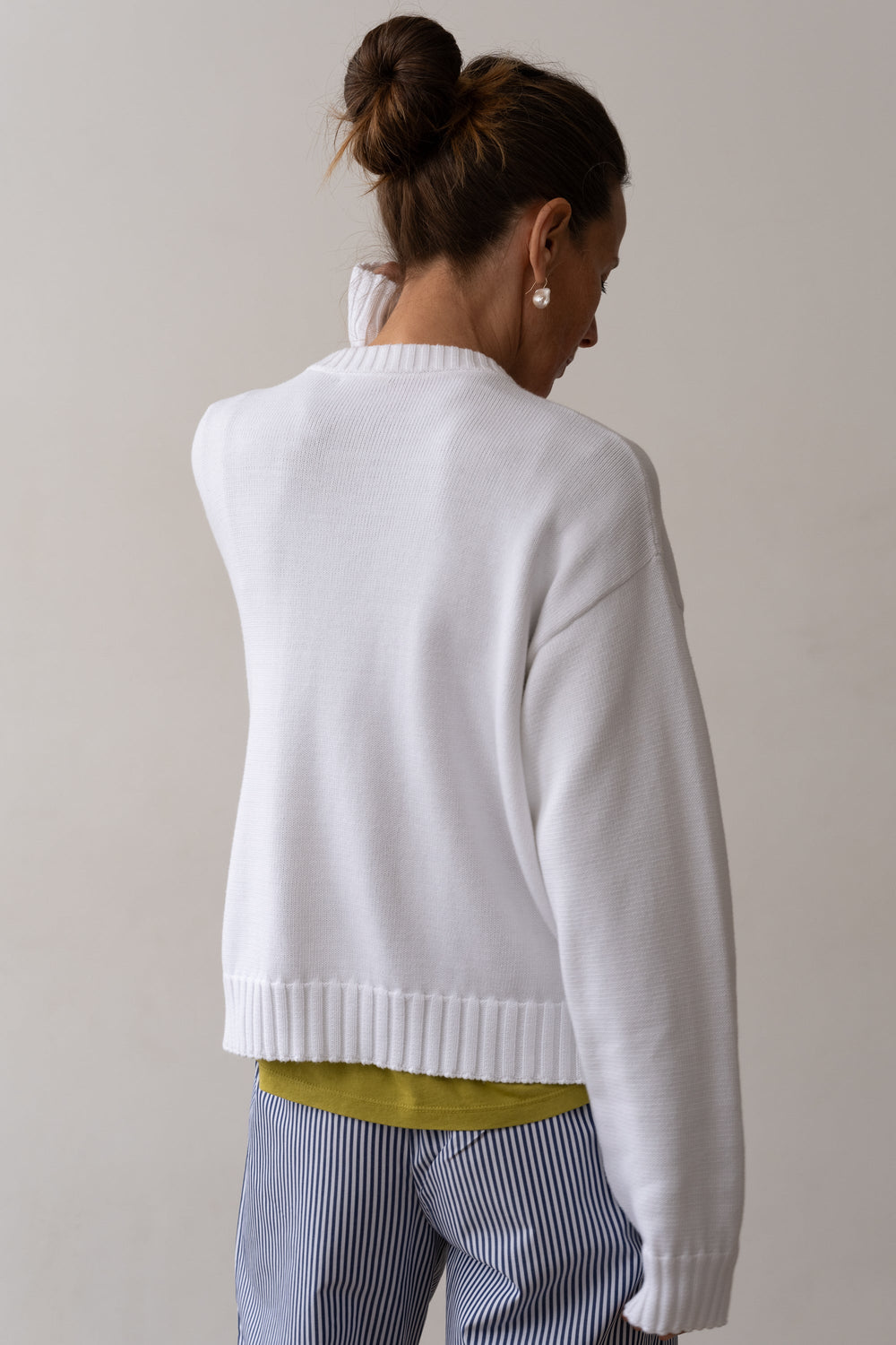 DONNI The Cotton Knit Cardigan - Powder